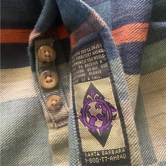 Men’s MEDIUM ‘THE TERRITORY AHEAD’ FLANNEL SHIRT - Picture 6 of 6